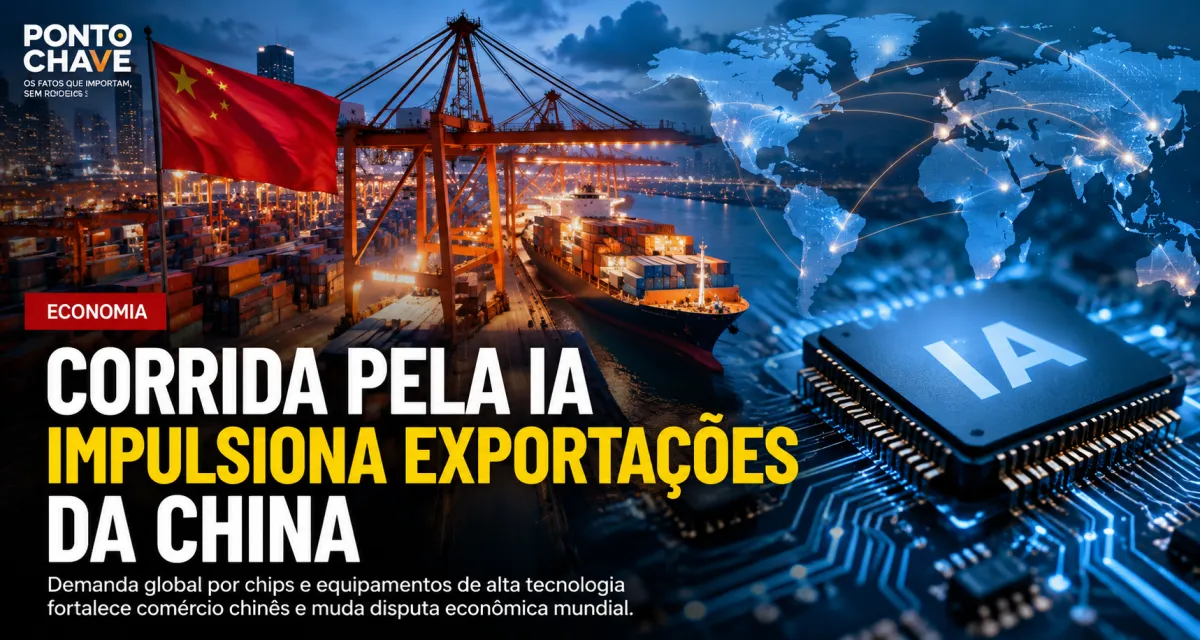 Corrida pela inteligência artificial impulsiona exportações da China e muda disputa econômica mundial